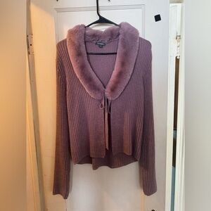 Purple fur sweater